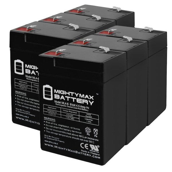 Mighty Max Battery 6V 4.5AH Replacement Battery for OneAC ON400A-SN - 6PK MAX3963780 - main